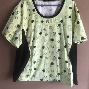 Plus size scrub top